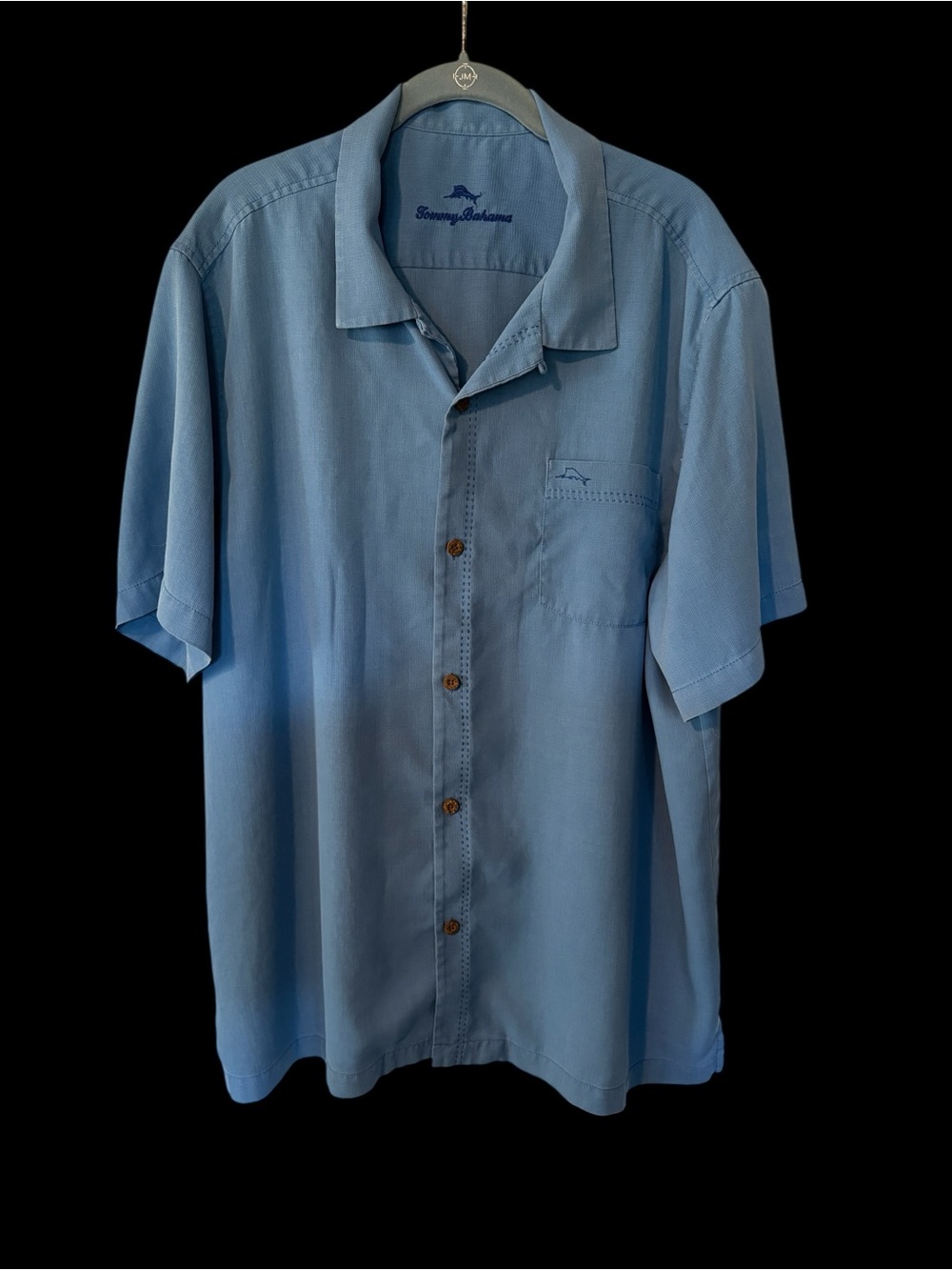 Tommy Bahama Light Blue Short-Sleeve Camp Shirt